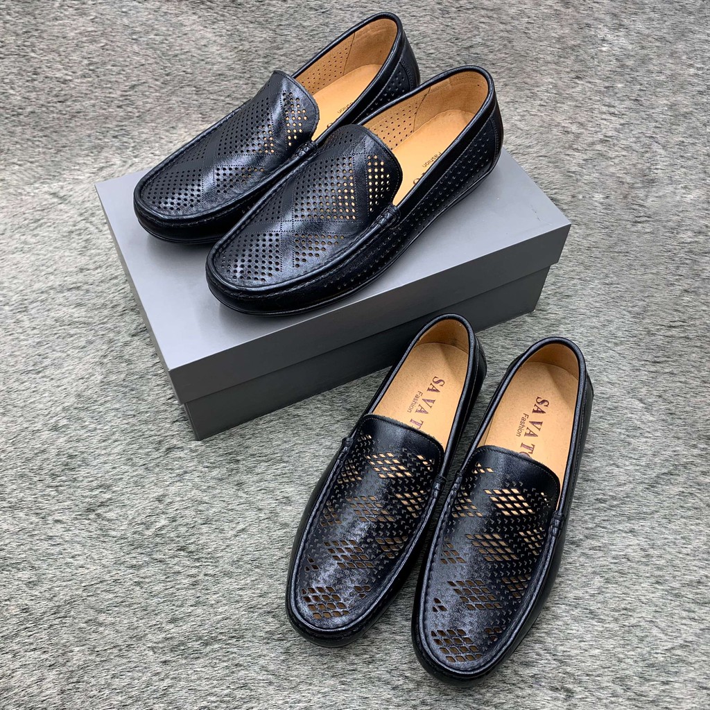 Giầy hè đục lỗ siêu thoáng da bò thật