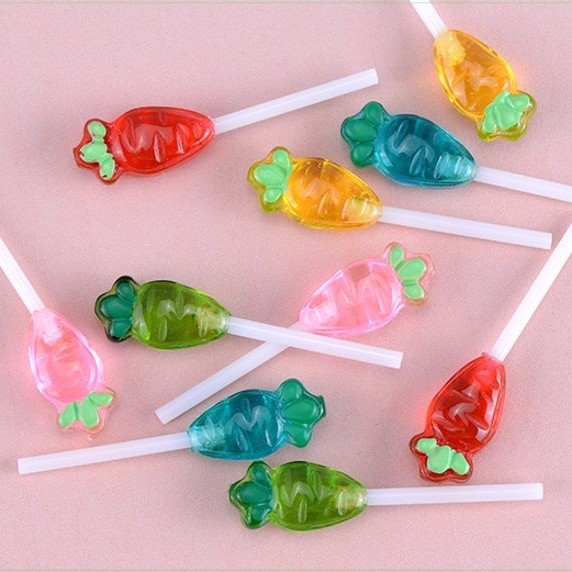 Phụ kiện tiểu cảnh que cắm hình cà rốt nhiều màu, trang trí chậu trồng cây, làm tiểu cảnh terrarium