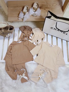 Bộ cotton tai thỏ