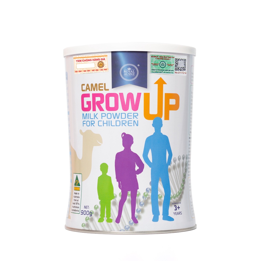 Sữa Bột Tăng Chiều Cao Úc Cho Bé ROYAL AUSNZ Camel Grow Up Milk Powder Cho Trẻ Từ 3 Tuổi hộp 900g