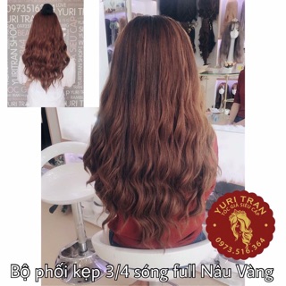 [Kẹp chữ U] Tóc giả chính hãng Yuritran (Kẹp chữ U sóng full ba màu)