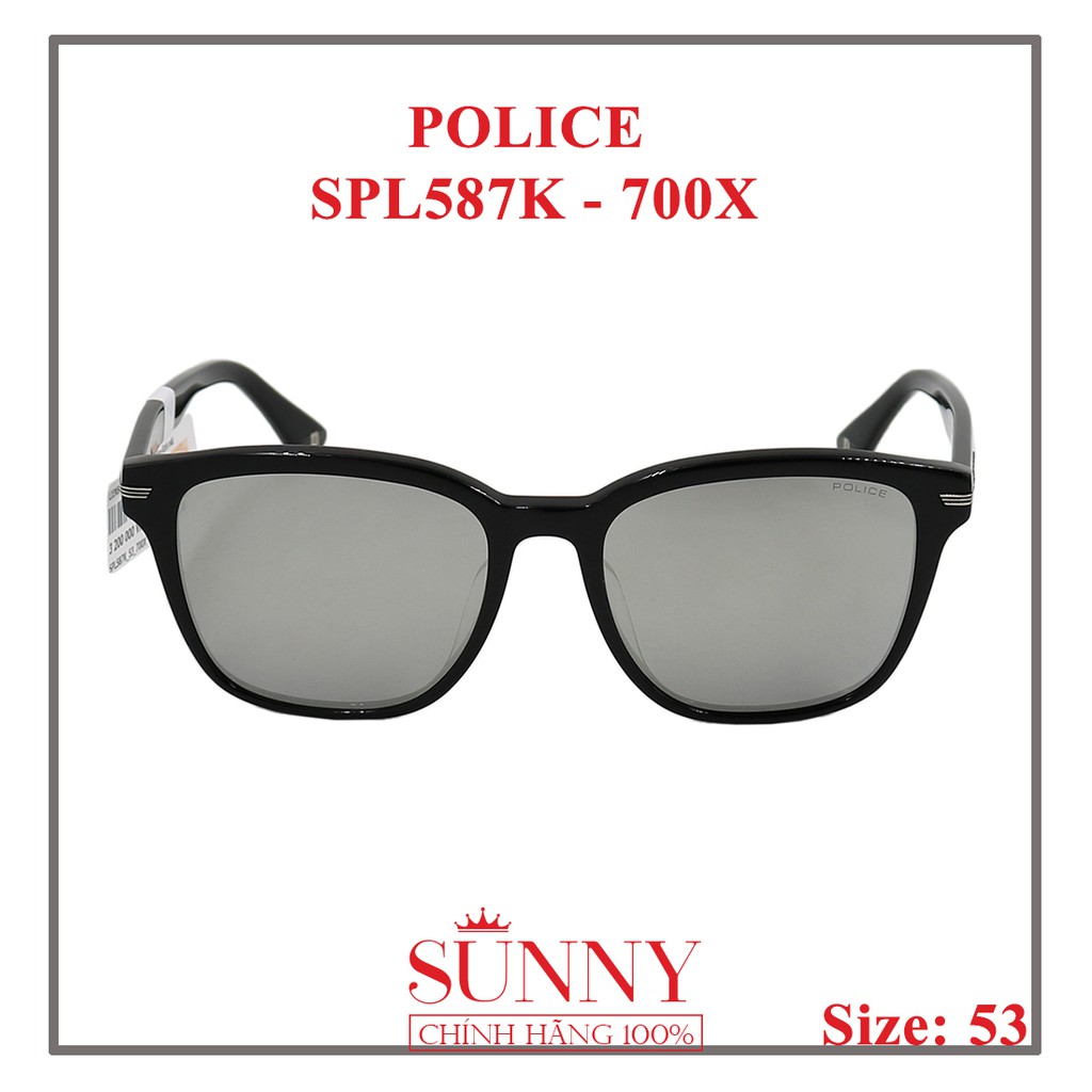 Kính mát Police chính hãng SPL587K 53 700X màu sắc thời trang, thiết kế dễ đeo bảo vệ mắt