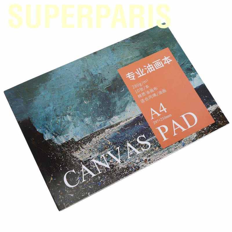 Superparis A4 Oil Painting Acrylic Paper Pad Canvas Beginner Drawing Tool Art Supplies 297x210mm 10 Pages