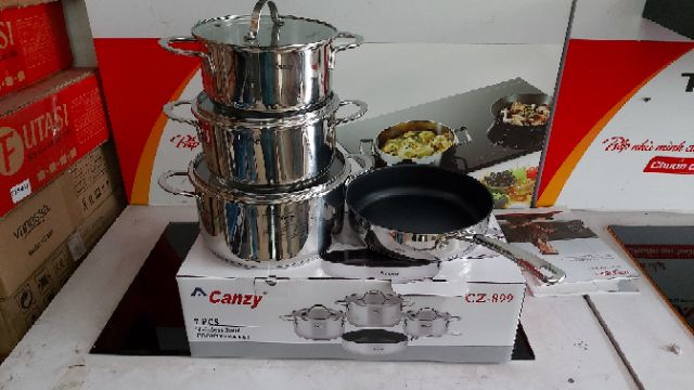 Bộ Nồi Từ INOX 5 Món Cao Cấp CANZY CZ899