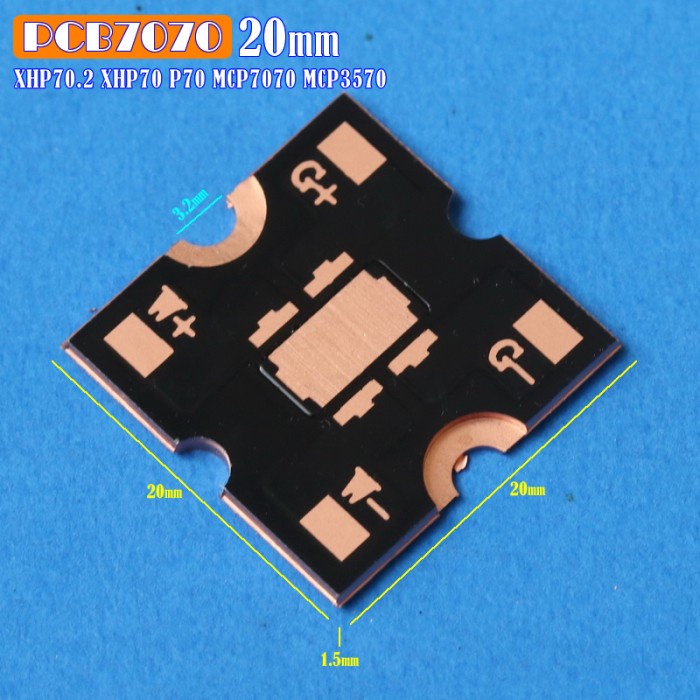 Mạch Pcb MCP 7070 20mm Dual 7070 CSP LED GT BiLED P70 XHP70.2 Chất Lượng Cao