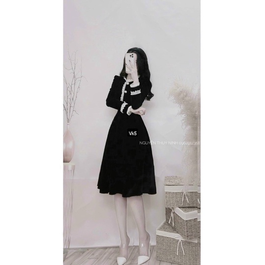 ĐẦM NỮ DÁNG XÒE💥 TAY DÀI PHỐI REN TIỂU THƯ SANG TRỌNG💥 ĐẦM MẶC TẾT DỰ TIỆC ĐEN ĐỎ | BigBuy360 - bigbuy360.vn