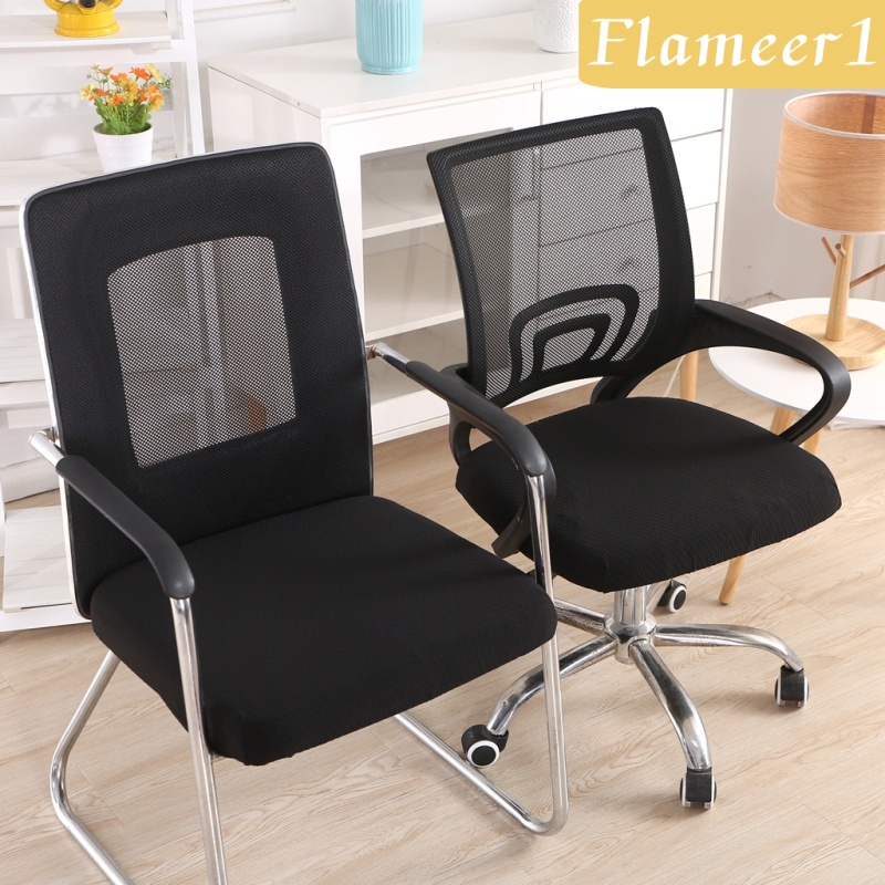 [Flameameer1] Vỏ Bọc Ghế Xoay Phòng Ăn / Văn Phòng Màu Đen Jacquard