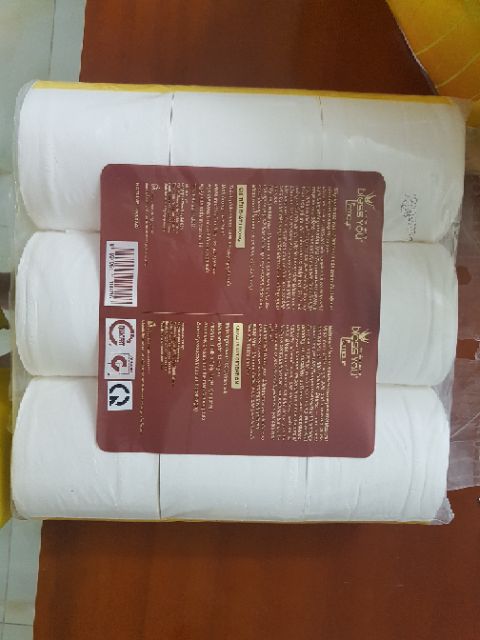 GIẤY VỆ SINH BLESS YOU VÀNG 9 CUỘN