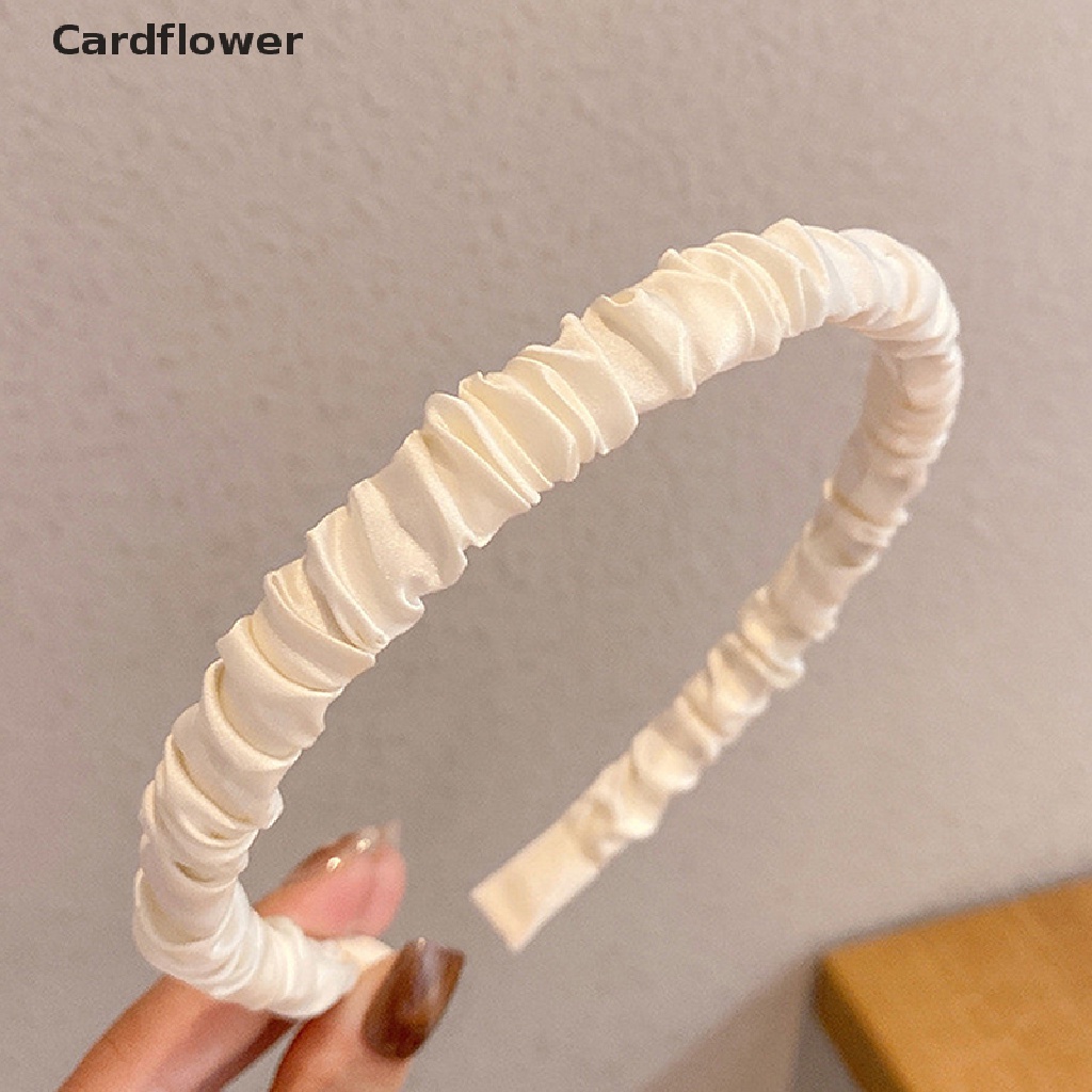 &lt; Cardflower &gt; Băng Đô Xếp Ly Mềm Mại Cá Nhân Thời Trang Đơn Giản Dành Cho Nữ Đang Giảm Giá