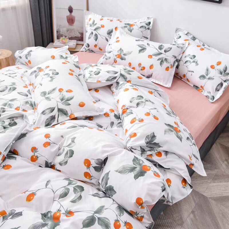 Bộ Chăn Ga Cotton POLY CÀ CHUA BIchăn, ga, cotton, ga nệm, chăn ga, cotton poly, chăn nệm, chăn ga gối, bedding️