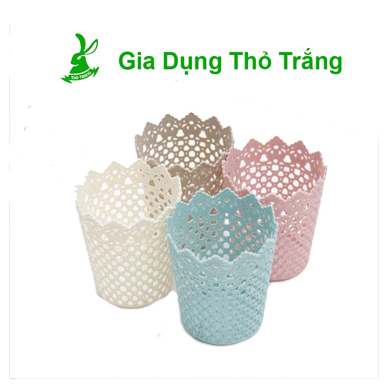 Sọt nhựa mini đựng đồ trang điểm, bút viết tiện lợi (màu sắc ngẫu nhiên) PGL