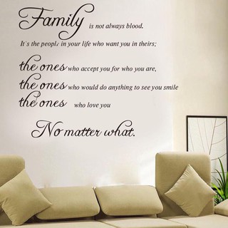 decal dán tường mẫu chữ Family