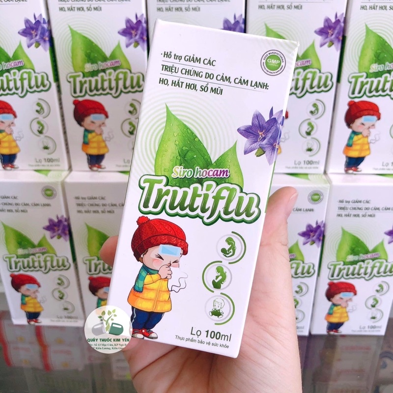 Siro ho cảm Trutiflu hỗ trợ giải cảm, giảm ho, sổ mũi, tiêu đờm, cho trẻ sơ sinh, trẻ nhỏ, bà bầu, cho con bú