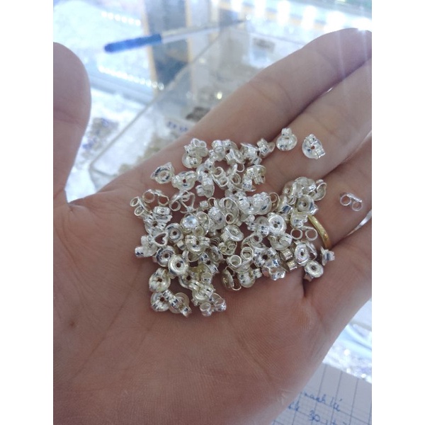 Chốt bạc 925 chốt bông tai bảo hành vĩnh viễn bạc