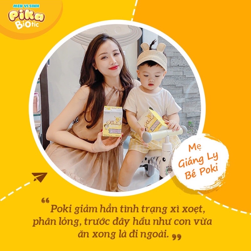 MEN VI SINH PIKA BIOTIC dạng gói  Men vi sinh Pikabiotic bổ sung 19 tỷ lợi khuẩn - Nhập Khẩu Hàn Quốc