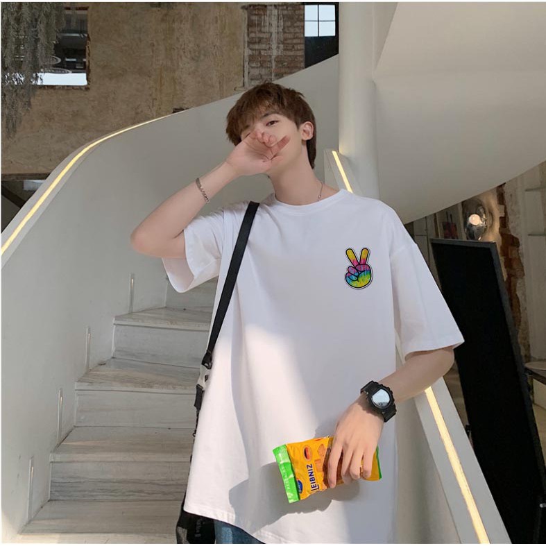 Áo thun tay lỡ form rộng unisex nam nữ TheWay oversize basic tee, áo phông trắng tay lỡ form rộng ulzzang