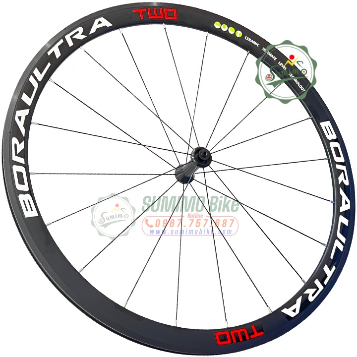 Bánh bộ nhôm BORAULTRA TWO 700c 4cm - Đùm nhôm - Thắng vành