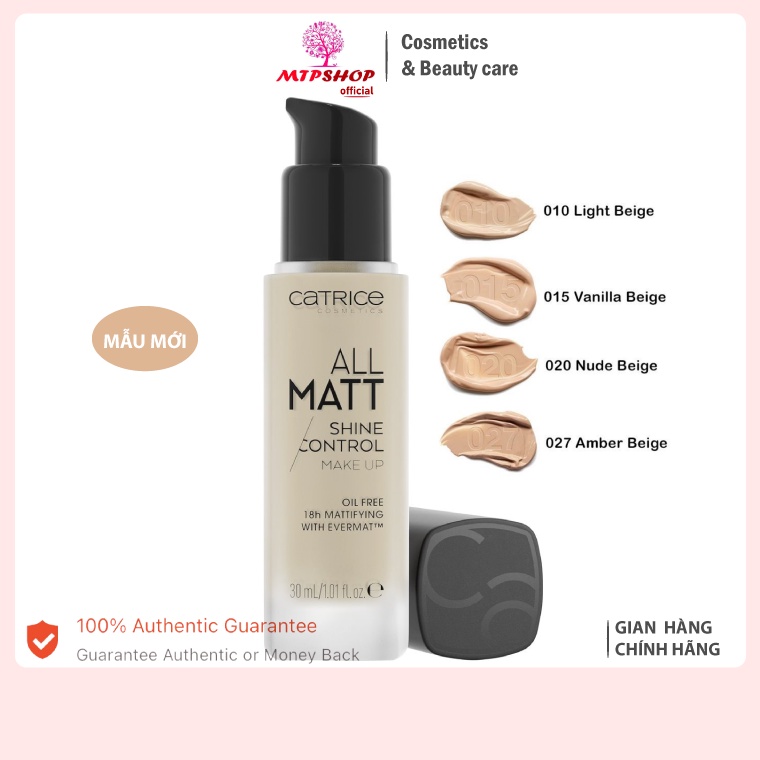 [Top-Seller] Kem Nền Catrice All Matt Plus Shine Control Make Up