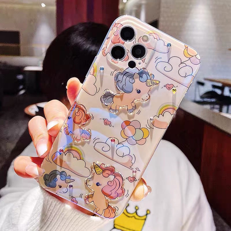 Ốp điện thoại họa tiết hoạt hình dễ thương thích hợp cho IPHONE 11 11PROMAX 7 8PLUS X XS XR XSMAX 12 12PROMAX 13 PRO MAX