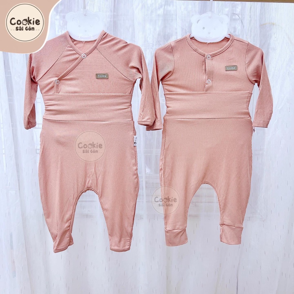 COOKIE - Bộ dài tay sơ sinh Cookie cạp cao cho bé