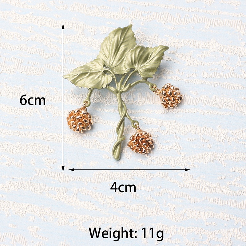 Ghim Cài Áo Hình Dây Leo Hoa Lá Việt Quất/Hoa Anh Đào/Tuyệp Tre Vintage Làm Quà Tặng Cho Nữ