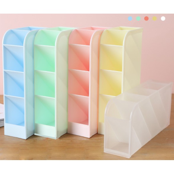 Ống cắm bút 4 tầng CB9 hộp đựng để đồ trang điểm cute dễ thương pastel tiện dụng