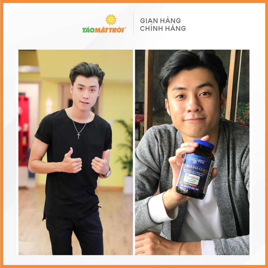 Combo tăng cân Tảo mặt trời Spirulina Gold Plus Mỹ hộp 360 viên + Men vi sinh Bifina Nhật Bản R 60 gói