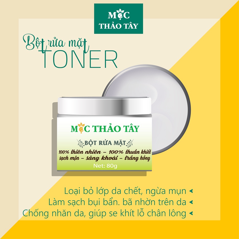 [ Tuyển sỉ ] ❤️CHÍNH HÃNG❤️ Bột rửa mặt Nhân Sâm  MỘC THẢO TÂY