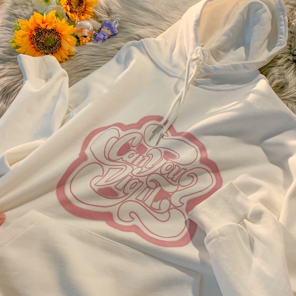 Áo Hoodie Dáng Rộng In Họa Tiết Dễ Thương Hợp Thời Trang