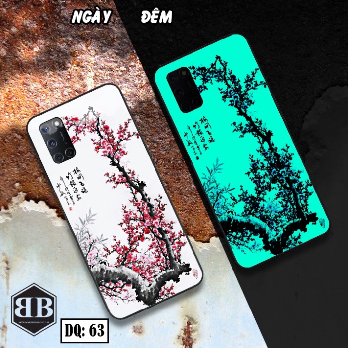 Ốp lưng kính Dạ Quang Oppo A52 / A72 / A92 phát sáng trong đêm mẫu rồng nam tính