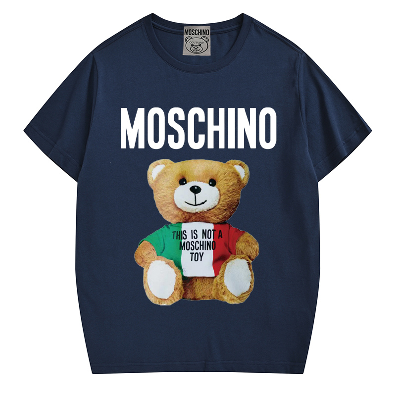 Áo Thun Tay Ngắn Chất Cotton Hoạ Tiết Moschino Unisex 841 #