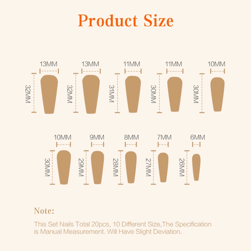 Set 100 Móng Tay Giả Màu Sắc Xinh Xắn Blc021-Blc037