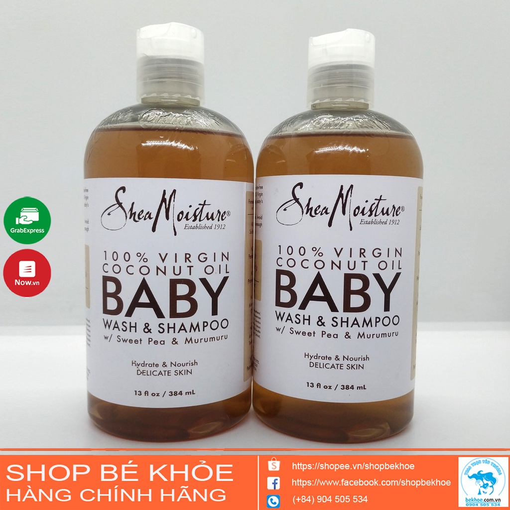 Sữa tắm gội Organic cho bé Shea Moisture Baby Wash&amp;Shampoo
