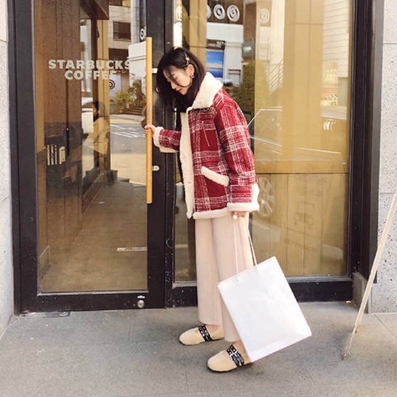 Order | Áo khoác retro len lót lông | BigBuy360 - bigbuy360.vn