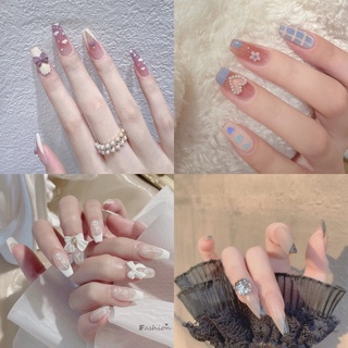 [BEST SELLER] Bộ 24 móng giả họa tiết sắc nét in 3D + kèm keo