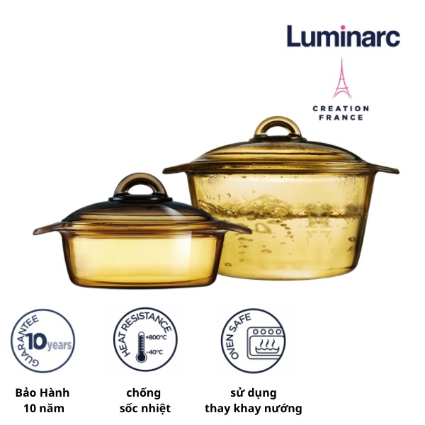 Nồi Thuỷ Tinh Luminarc Amberline Blooming 3 Lít - LUBLH6891