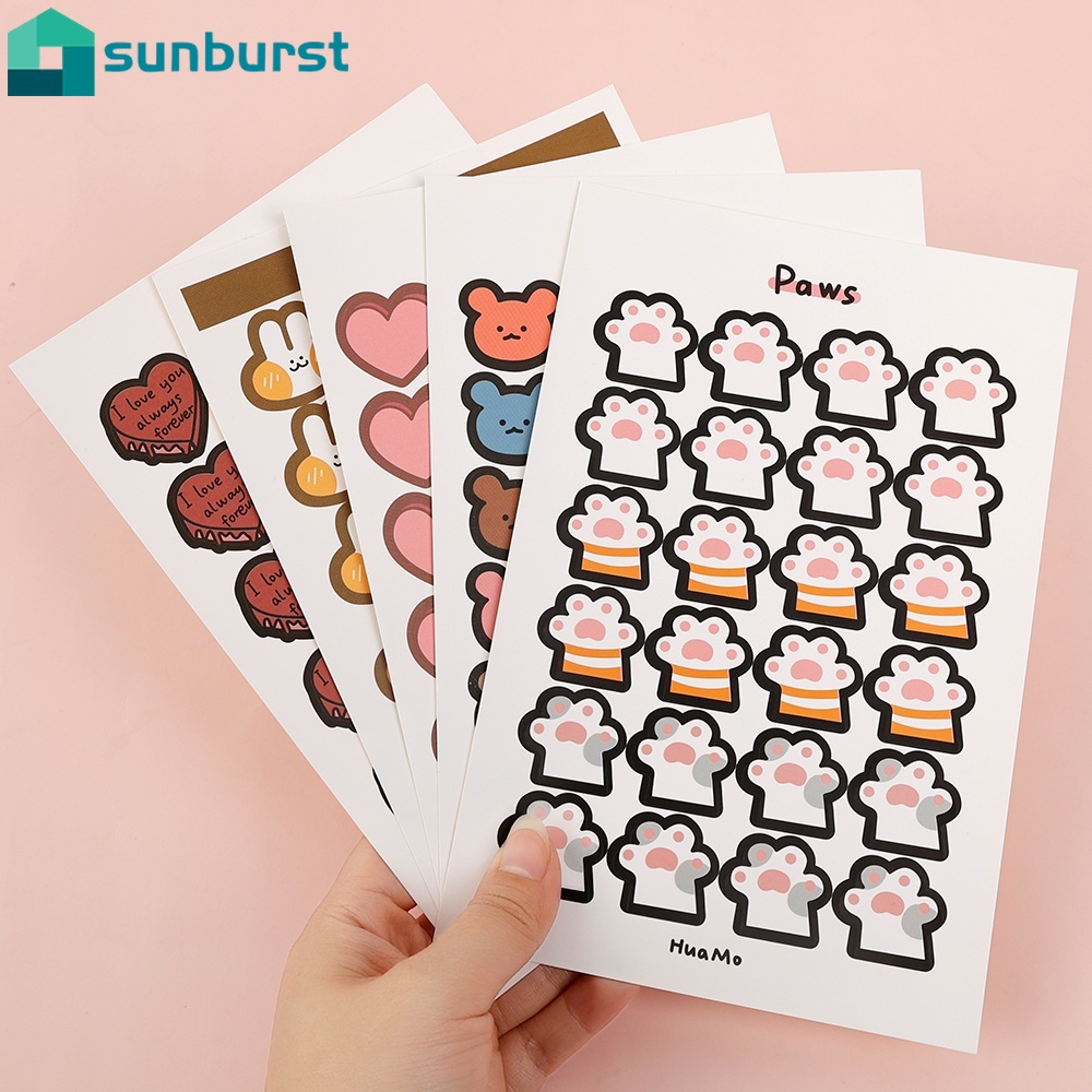 Sticker Dán Nhiều Màu Sắc Để Trang Trí Cho Nhật Ký Tiện Dụng