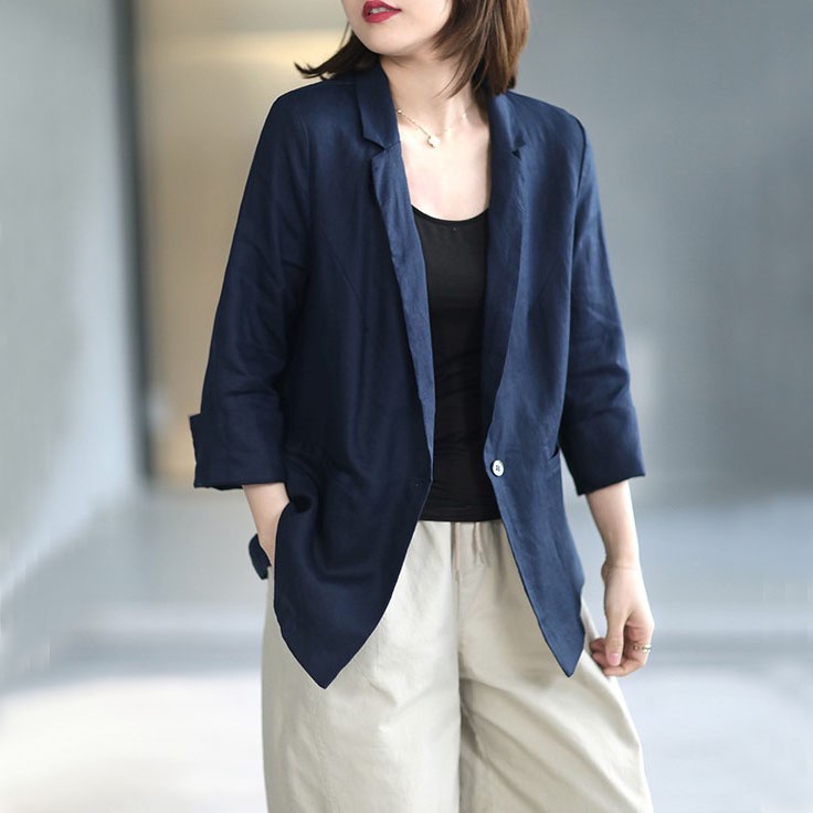 Áo Khoác Blazer Linen - Áo Blazer Linen Vintage Form Rộng, Thoải Mái Và Cá Tính  I TAH125 | BigBuy360 - bigbuy360.vn