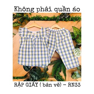 RẬP GIẤY ( Bản vẽ)_ RN33_rập bộ đồ mặc nhà