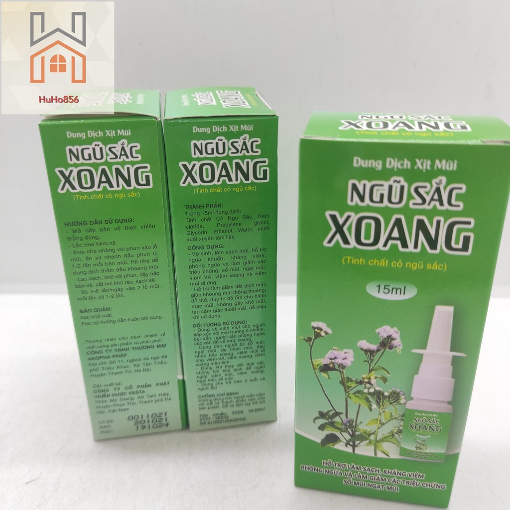 [Chính hãng] Xịt Mũi Ngũ Sắc Xoang - Lọ 15ml