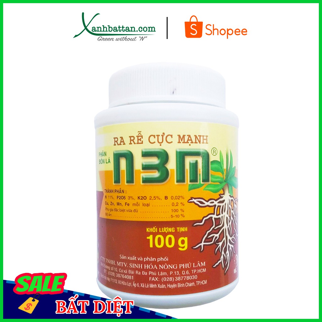 Kích Thích Ra Rễ Cực Mạnh N3M Lọ 100 Gram