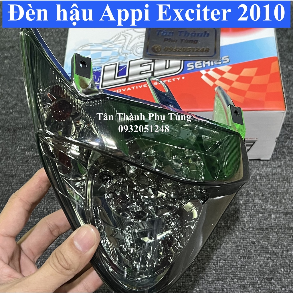 Đèn hậu Exciter 2010 Appi hàng Malai sáng đỏ xanh
