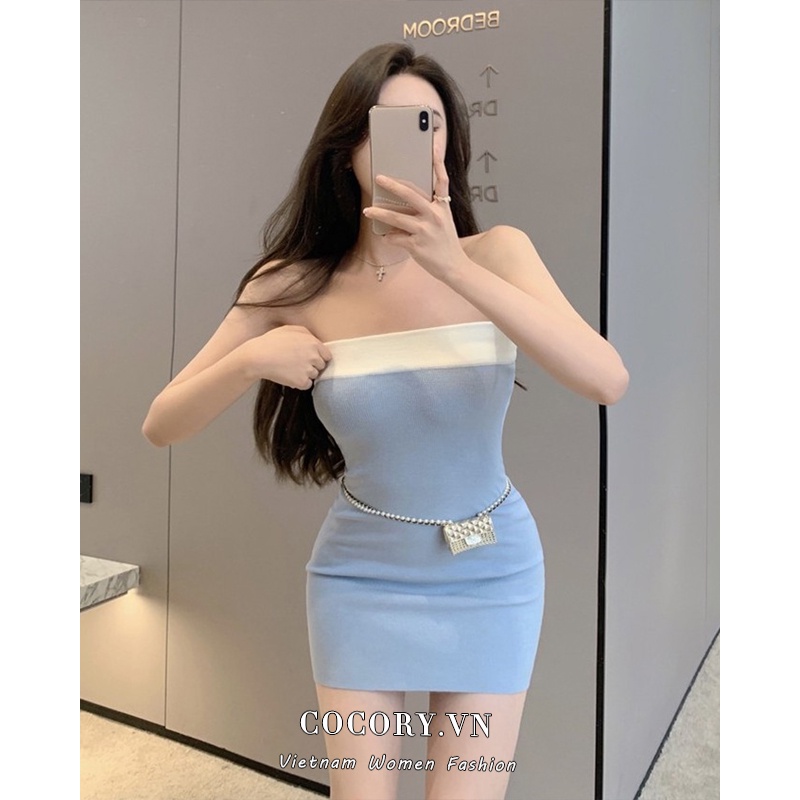 Cocory vn Đầm body cúp ngực ôm dáng gợi cảm quyến rũ