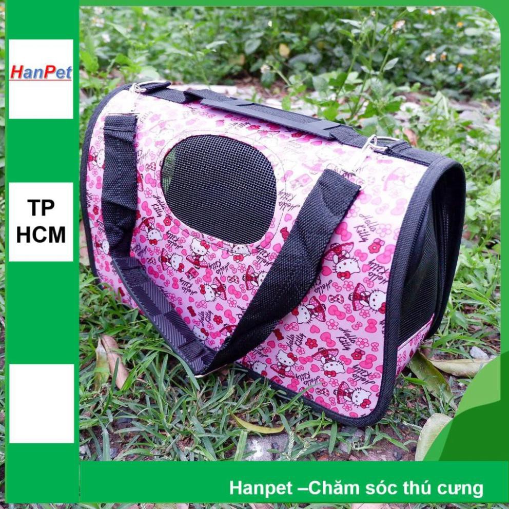 HCM- Túi cứng - túi Vận chuyển chó mèo, size S (NỮ TÍNH) phù hợp với thú cưng dưới 3kg (hanpet 373a)