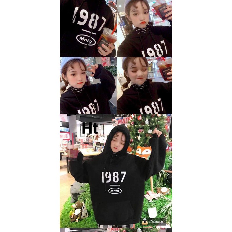 Áo hoodie 1987  CHẤT NỈ NGOAI DẦY DẶN CAO CẤP