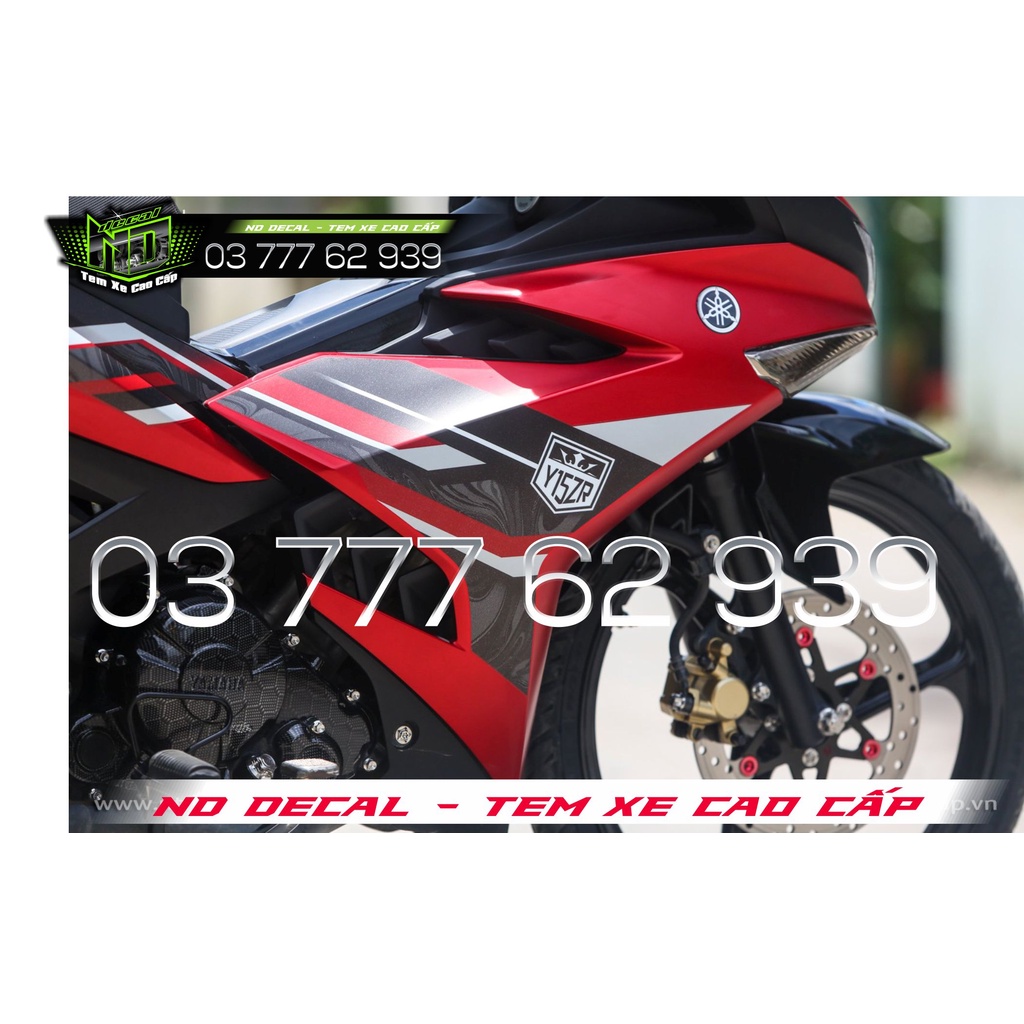 [Có bảo hành] [Ảnh thật] [FreeShip] TEM Y15 ZR 2022 mới nhất cho Exciter 150 ĐỎ NHÁM - Tem Decal Rời - CHUẨN FORM