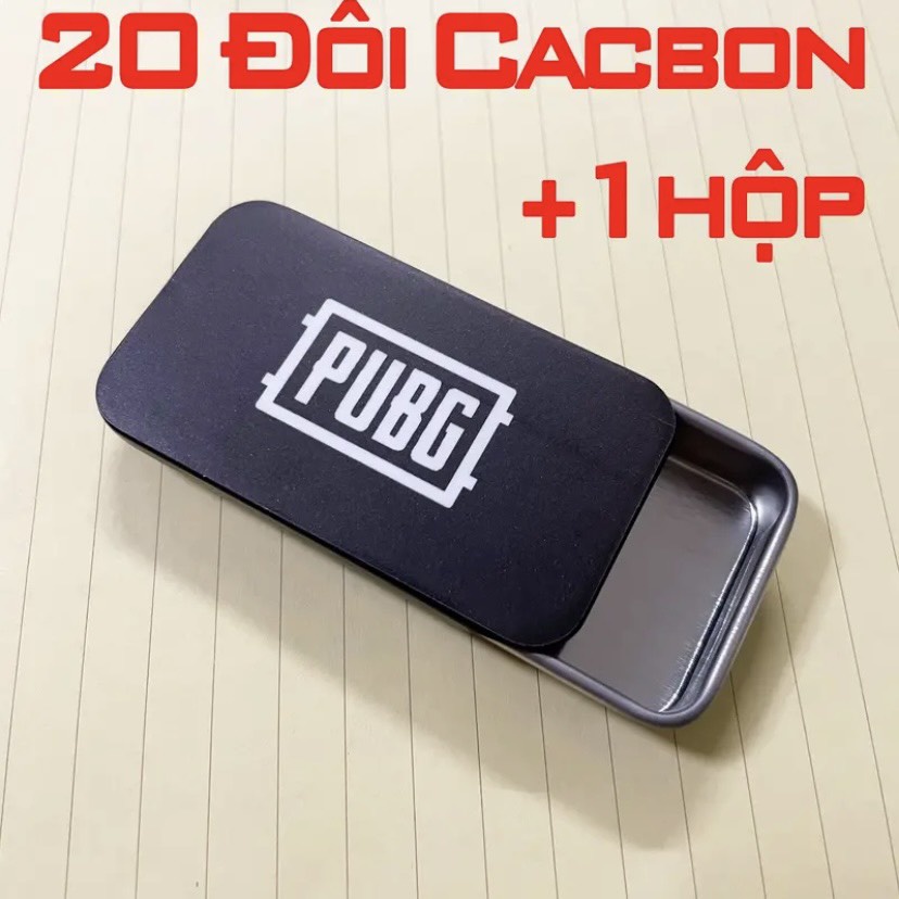 FREESHIP - COMBO 20 Đôi Bao Tay Chơi Game Sợi Cacbon - Tặng 1 Hộp Thiếc Đựng Bao Tay Logo Tùy Chọn