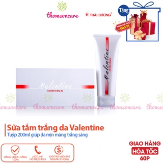 Sữa tắm trắng da Valentine - từ thảo dược và Nano Collagen - dưỡng trắng toàn thân - Sao Thái dương - chai 200ml