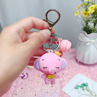 Móc khóa voi con kèm chuông