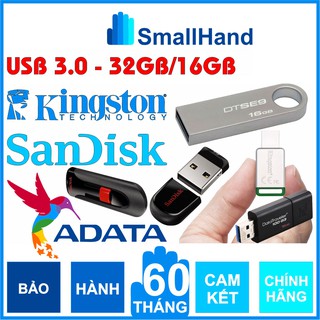 USB 3.0 Chính hãng các thương hiệu Kingston/SanDisk/Adata – Bảo hành 5 năm – Dung lượng 32GB và 16GB
